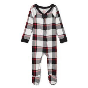 Wondershop Baby Black Check Matching Family Sleep Footed Pajamas
